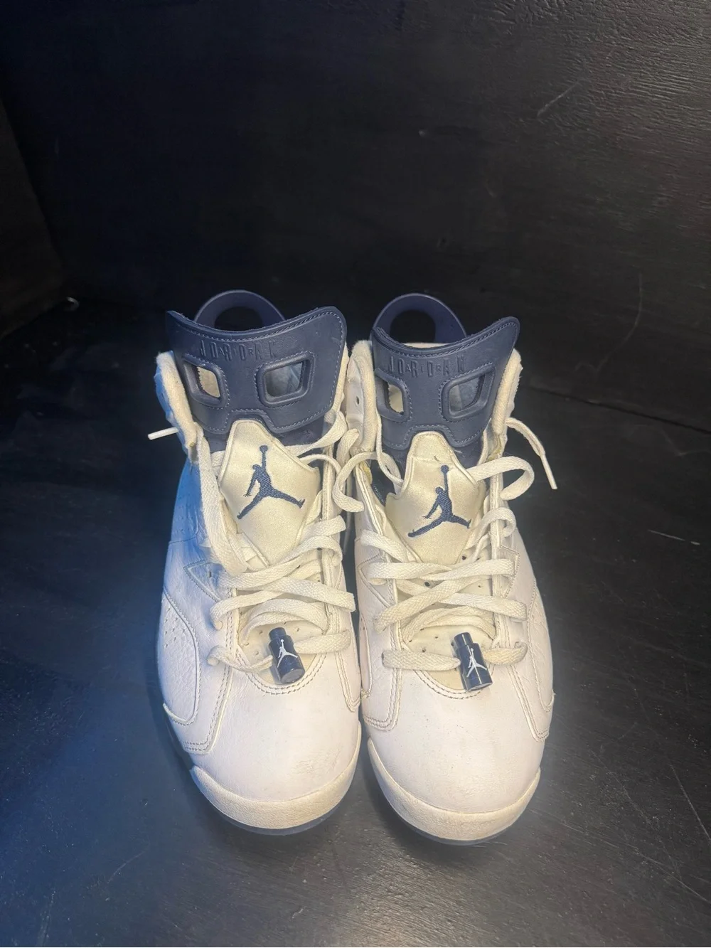 White and Navy jordan 5 Basketball Sneakers High-Top Athletic Shoes